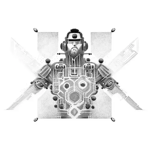 Cyberpunk Cover Up On Chest