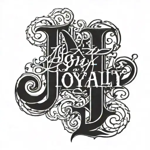 Just The Letters Loyalty In Gothic Writing