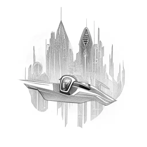 A Sleek And Futuristic Car Speeding Through A Cityscape Made Of Money