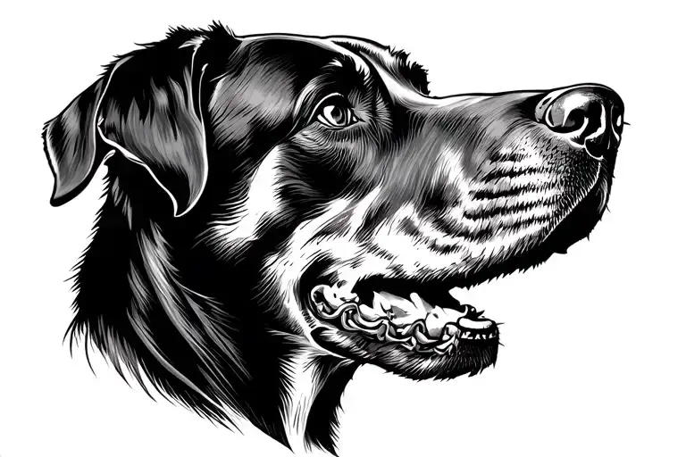 Rottweiler Nord Mythology Chest Profile Head