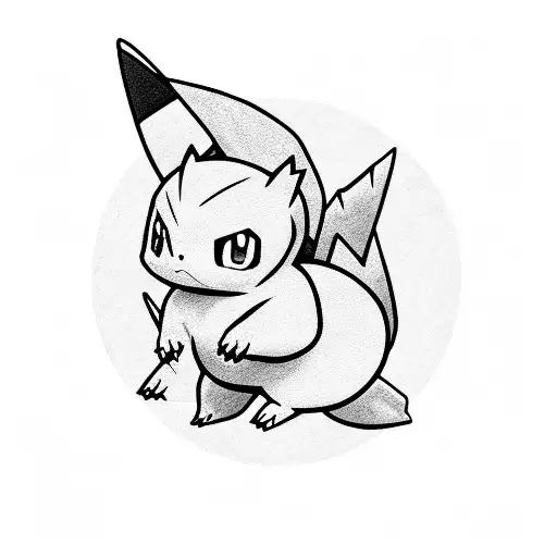 Pokemon In A Blackwork Style