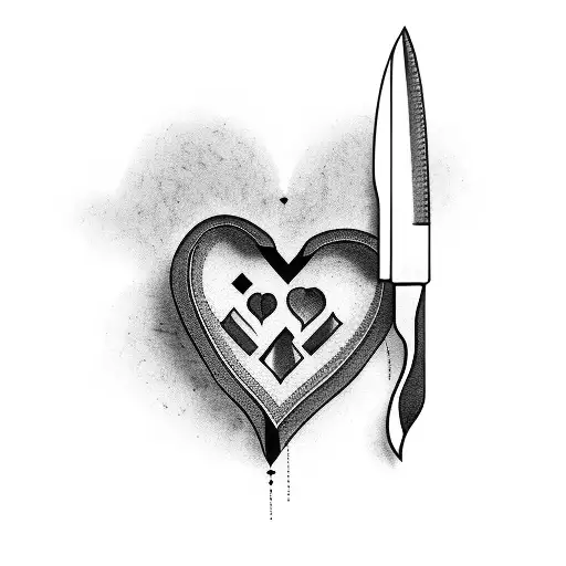 Broken Heart With A Knife