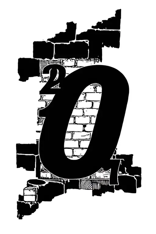 2007 With One Of The 0'S Being A Baby On A Brick Background