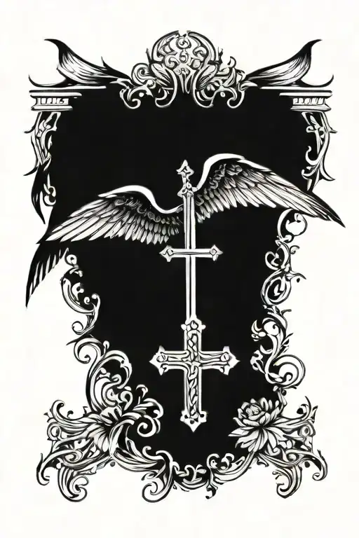 Cross With A Wing Made