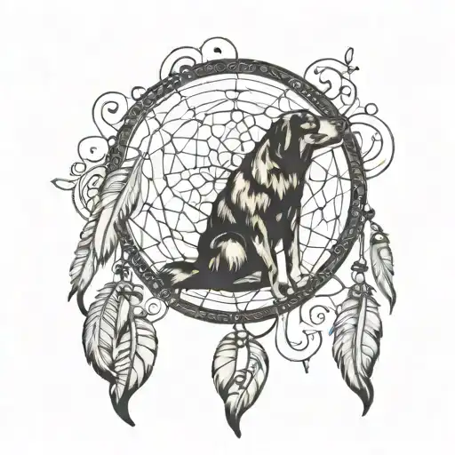 Dreamcatcher With Dog Paw Print