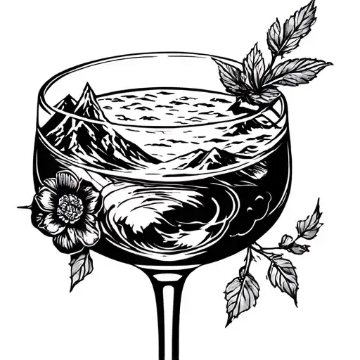 A Cocktail In A Gothic Style And In Relation To The Mountain