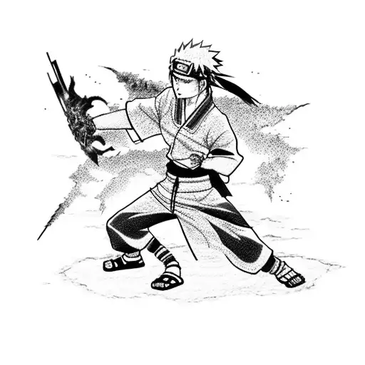 A Dynamic And Intense Battle Scene From Naruto Featuring Akatsuki Members And Their Unique Abilities