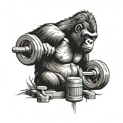 Gorilla And Weights