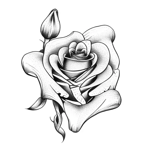 A Beautiful Bouquet Of Lilies And Roses Intertwined With Vines