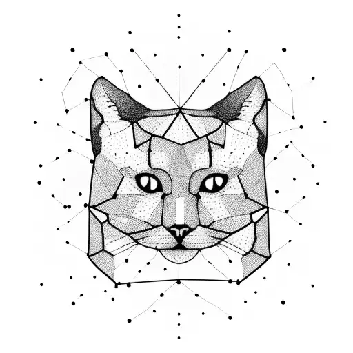 A Map Of The World Shaped Like A Cat's Face With Dotted Lines Representing Travel Routes