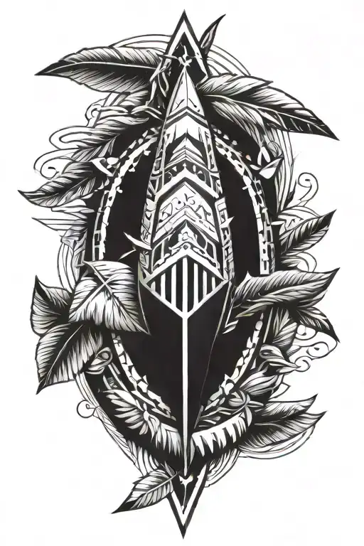 Incorporate Traditional Native American Arrowheads Into A Sleeve Tattoo Design