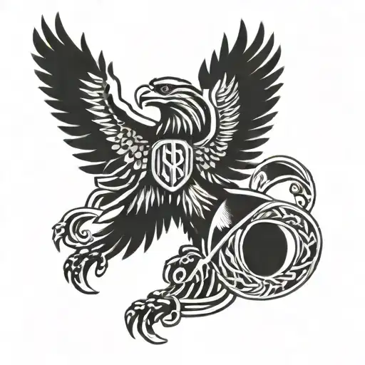 Roman Eagle With Spqr Banner