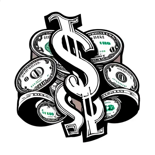 Money Power Family Tattoo Designs Small Black For Neck