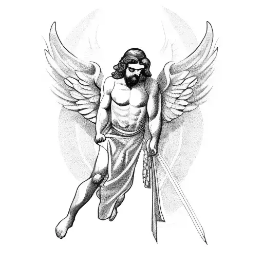 Greek Male Angel Flying
