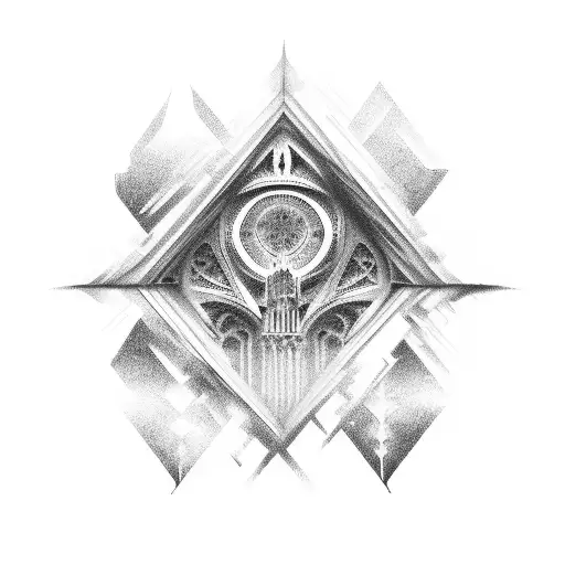 Gothic Cathedral With A Cybersigilism Twist