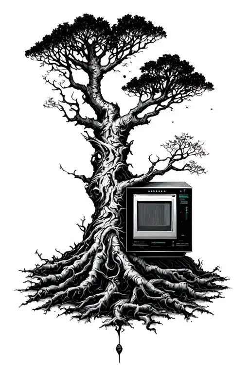 Tree Technology Computer Themed
