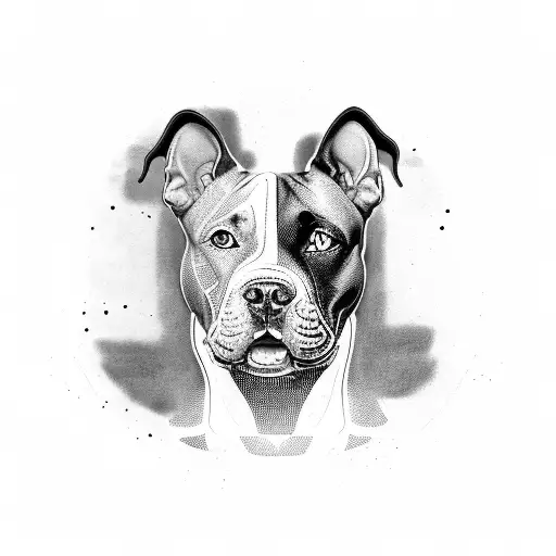 American Staffordshire Terrier Dog Behind