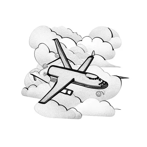 Airplane Flying Around The World