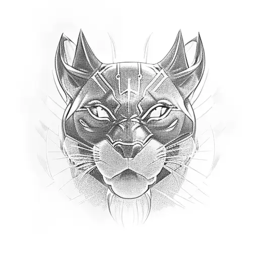 Black Panther With Pink Roses