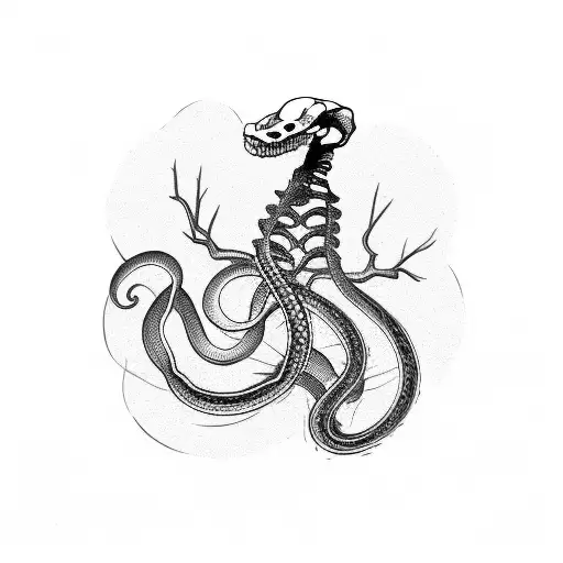 Snake Skeleton Minimalist
