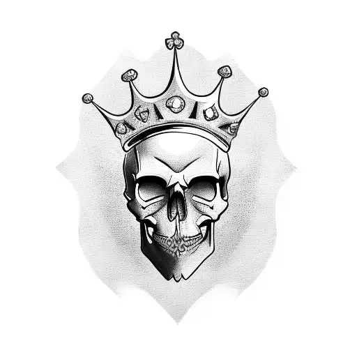 Man Skull With Crown