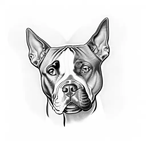 American Staffordshire Terrier Dog From Behind