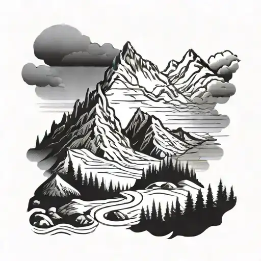 Mountain With The Path Is The Destination