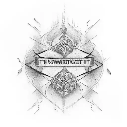 The Word Regrets As An Ambigram