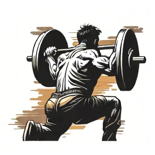 A Silhouette Of A Person Lifting Weights At The Gym With A Stunning Sunset Background