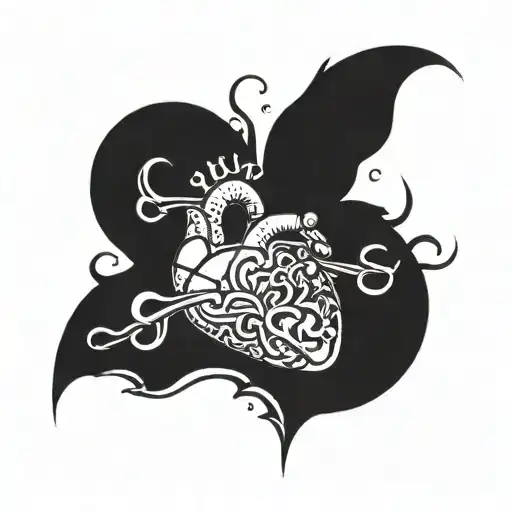 Heart With The Word Heat In The Design