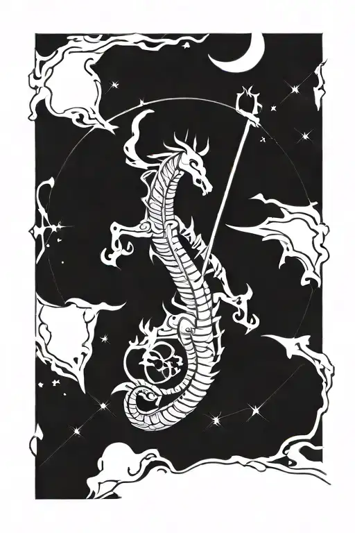 Astrological Sign Sagittarius Scorpio Intertwined Representing The Client's