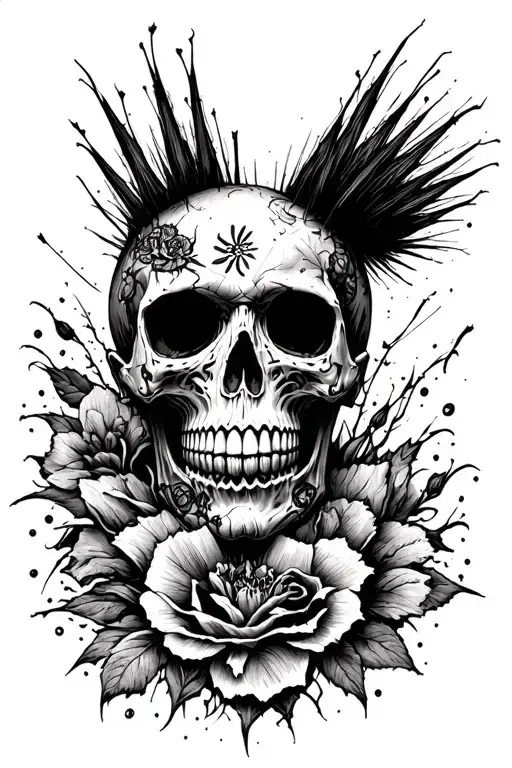 Punk Skull Face