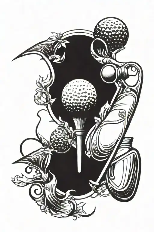 Paintbrush And Golf Club