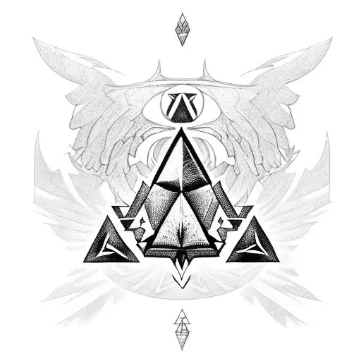Zelda's Triforce Symbol With A Majestic Hawk Perched On Top