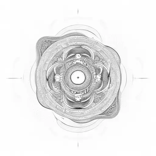 A Yin-yang Symbol With Intricate Patterns Representing The Flow Of Energy