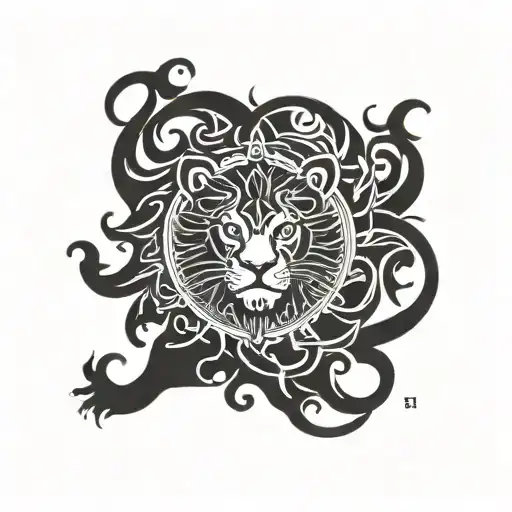 Sun And Lion Persian Symbol