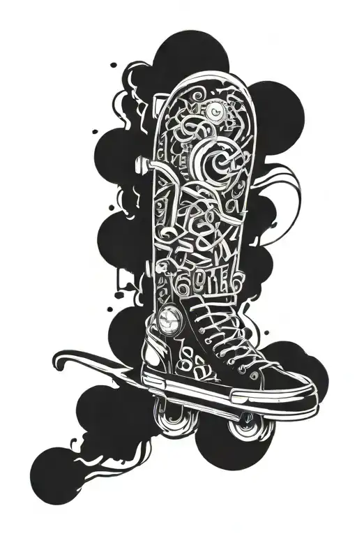 Create A Tattoo Featuring Lettring Sk8 In A Dark Sigilism