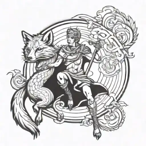 God Hermes And A Fox