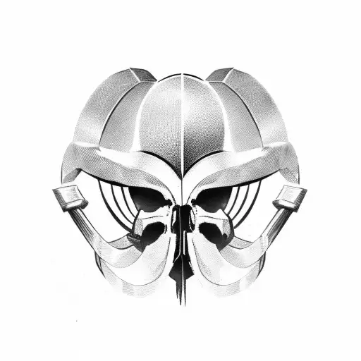 Half Spartan Skull With Helmet Half Is Soldier