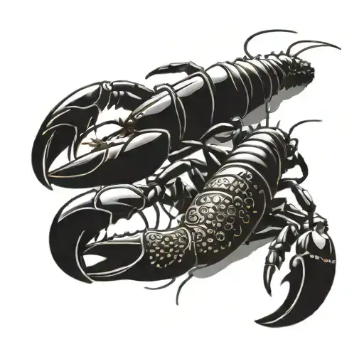 Two Lobsters In The Shape Of The Astrological Cancer Sign 69