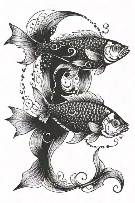 I Want Two Fish Looks Like 12 Number Moving Arourn Themselves Like Pisces Sign