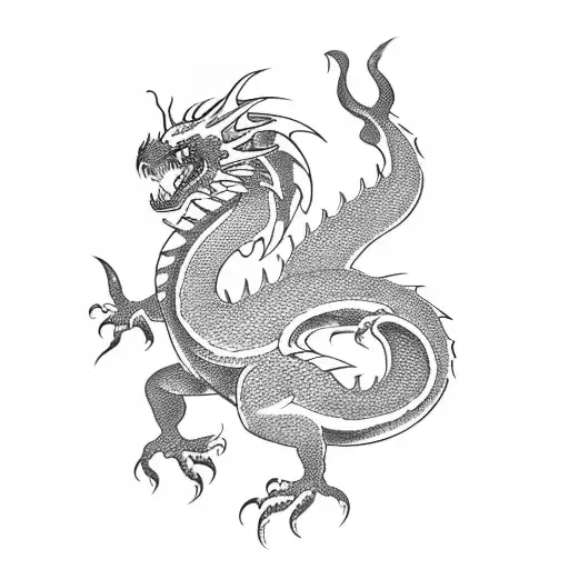 Rc Initials With Small Dragon