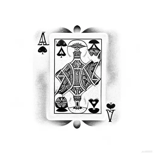 Ace Of Spades Deck Of Card Dice