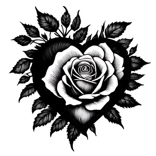 Rose Heart Shape Honoring Mother