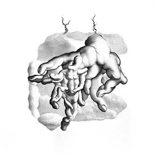 Creation Of Adam By Michelangelo With A Nature Reference