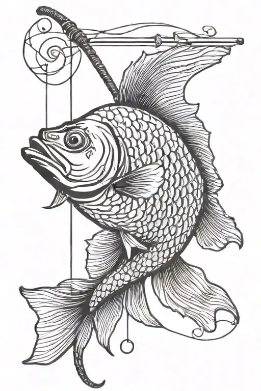 Fish With A Fishing Pole