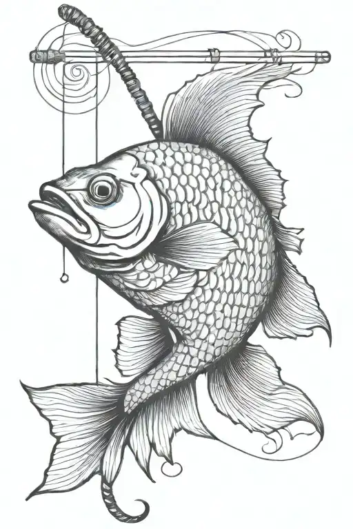 Fish With A Fishing Pole
