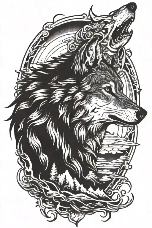 Wolf Howling Wolf Emerging