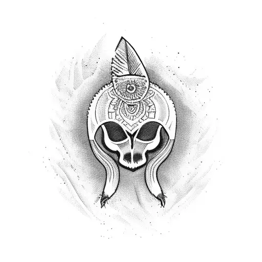 Indian Hunter Shooting With A Bow