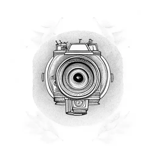 Film Camera With Psychedelic Patterns